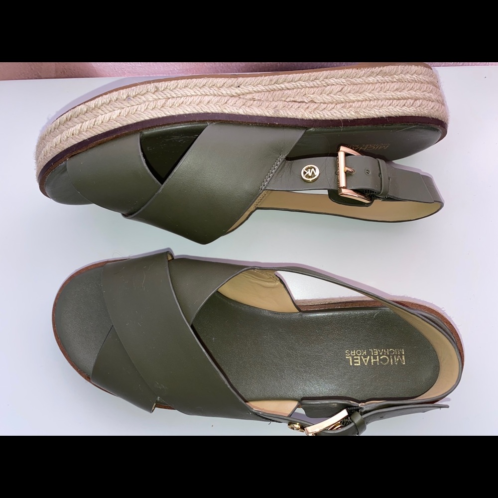 Beautiful Olive Green Michael Kors Summer Shoes